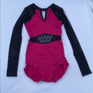 Five dancewear long sleeve leotard.